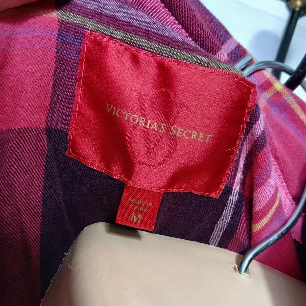 Victoria's Secret Medium Plaid PJ Set 100% cotton long sleeve y2k cute cozy